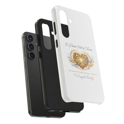 A Heart Full of Thanks Samsung Case | Thanksgiving Christian Gift | V Legend Beauty