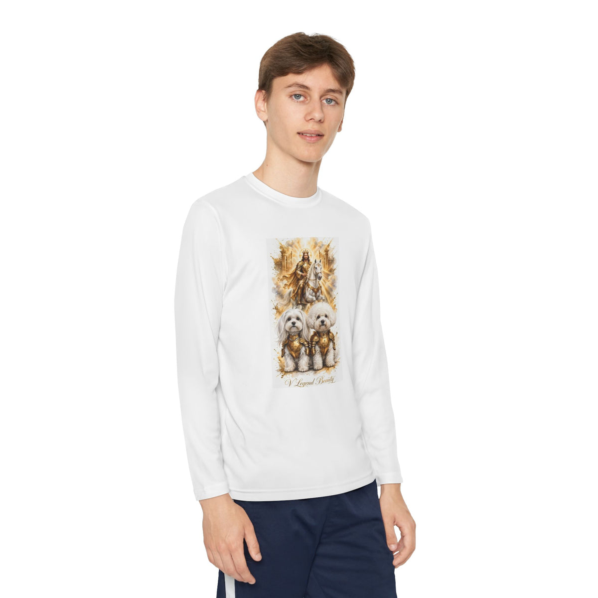 V Legend Beauty | Jesus and Dogs Shield Long Sleeve