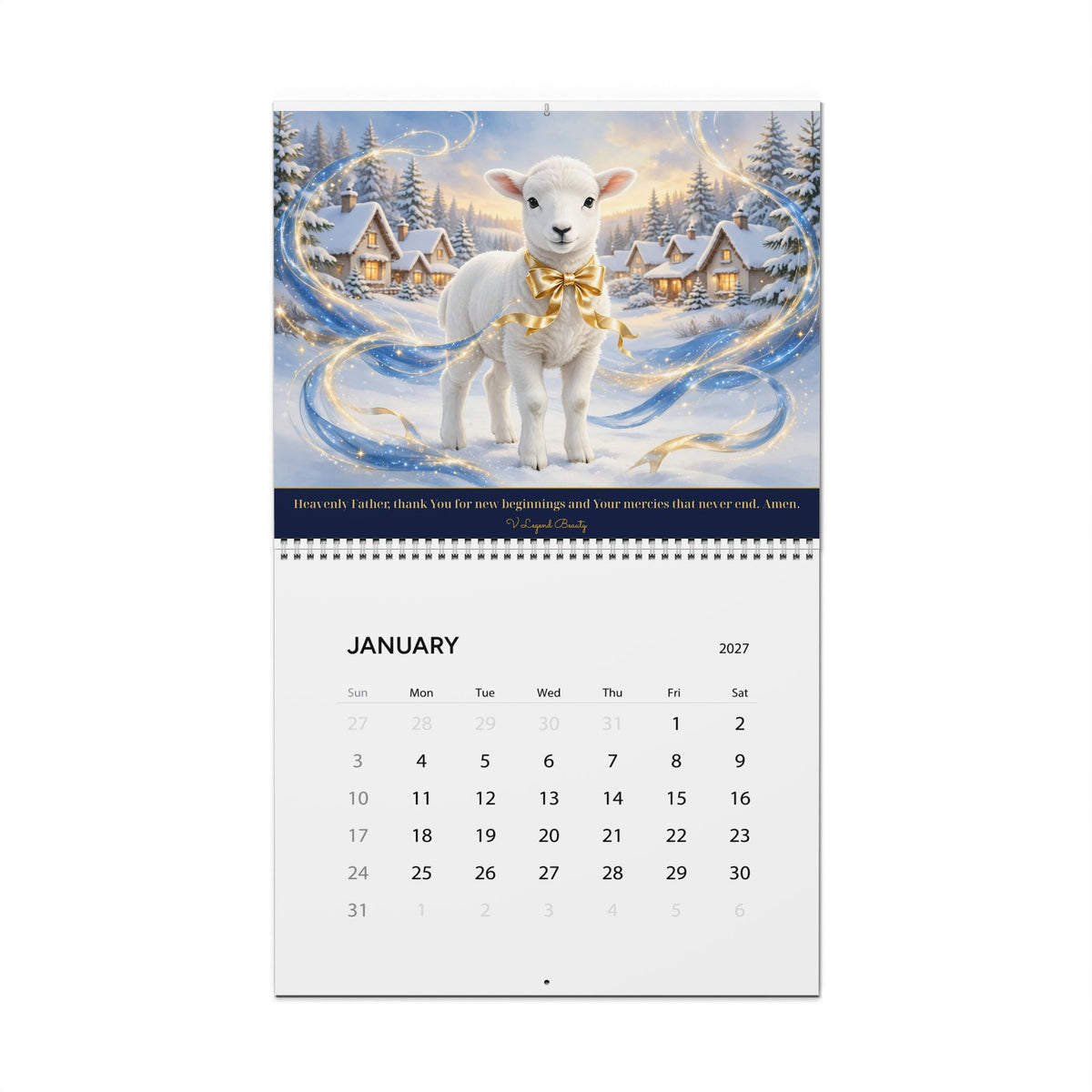 2027 Wall Calendar | Couture Animal Art Calendar | V Legend Beauty