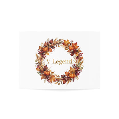 V Legend Beauty Thanksgiving Harvest Wreath Greeting Card