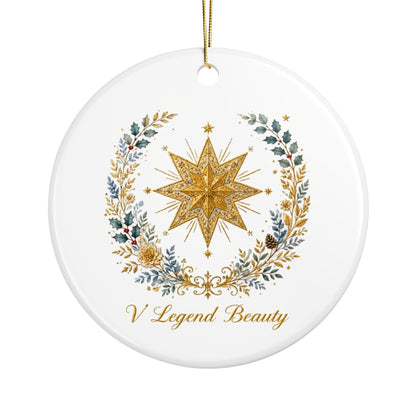 V Legend Beauty Embroidered Bethlehem Star Christmas Ornament