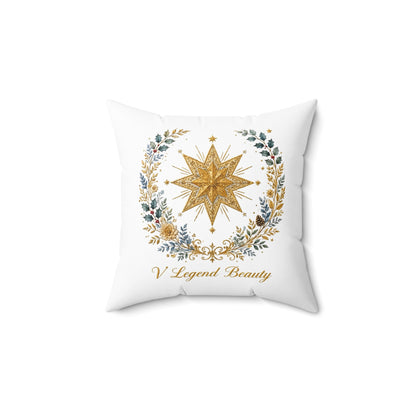 V Legend Beauty Embroidered Bethlehem Star Pillow – 14x14