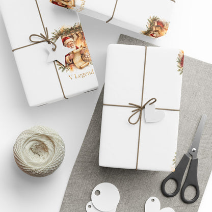 V Legend Beauty Santa Nice List Luxury Wrapping Paper