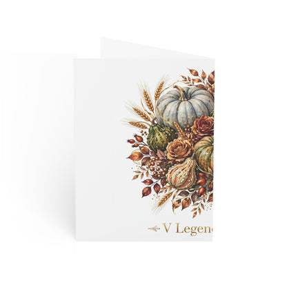 V Legend Beauty Thanksgiving Golden Pumpkin Greeting Card