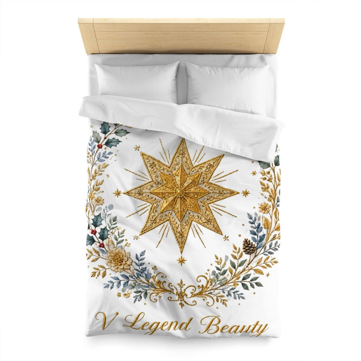 V Legend Beauty Christmas Bethlehem Star Microfiber Duvet Cover