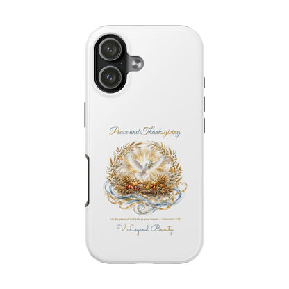 Peace and Thanksgiving Phone Case | Thanksgiving Christian Gift | V Legend Beauty