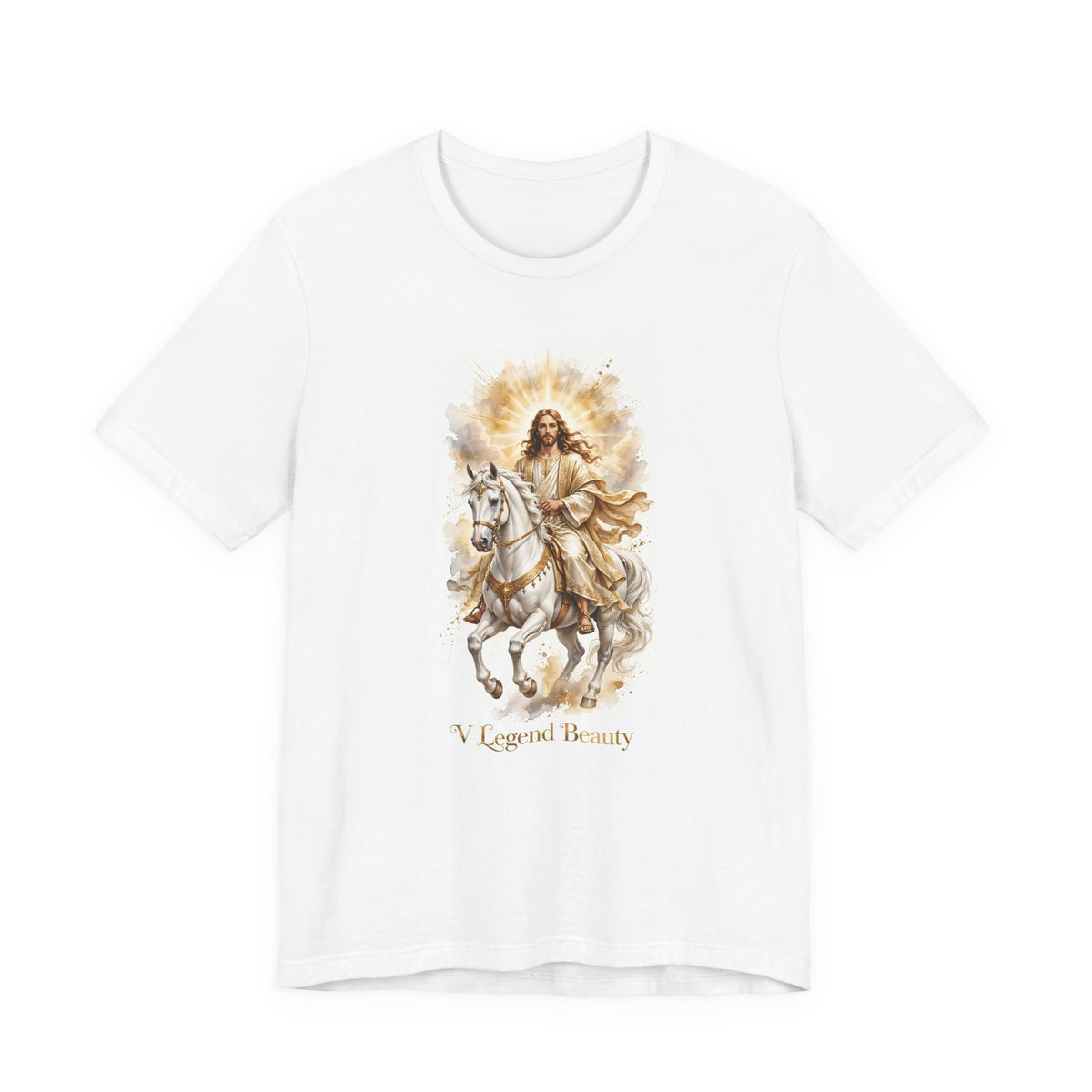 V Legend Beauty Jesus White Horse T-Shirt