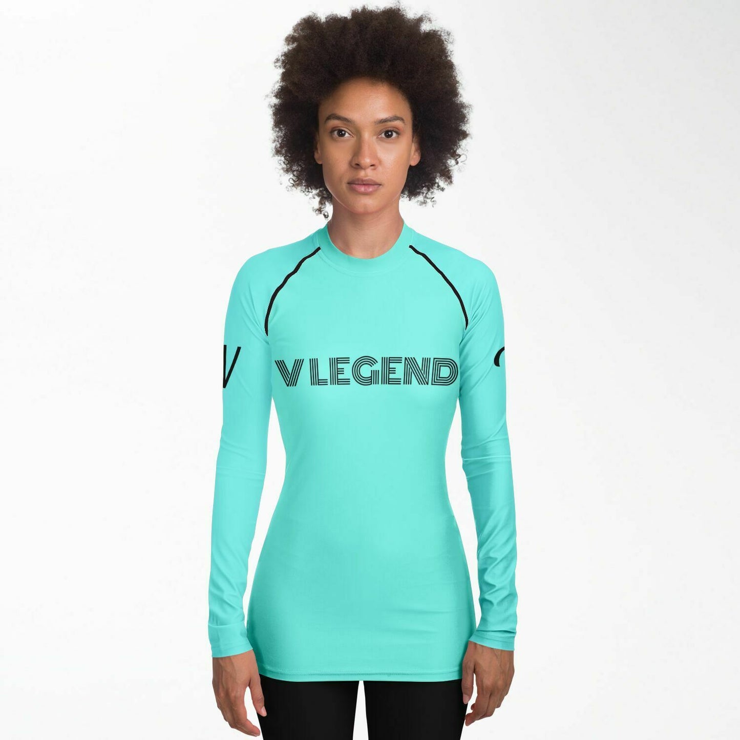 V Legend 2024 Women's Sports Rashguard - Baby Green Colors