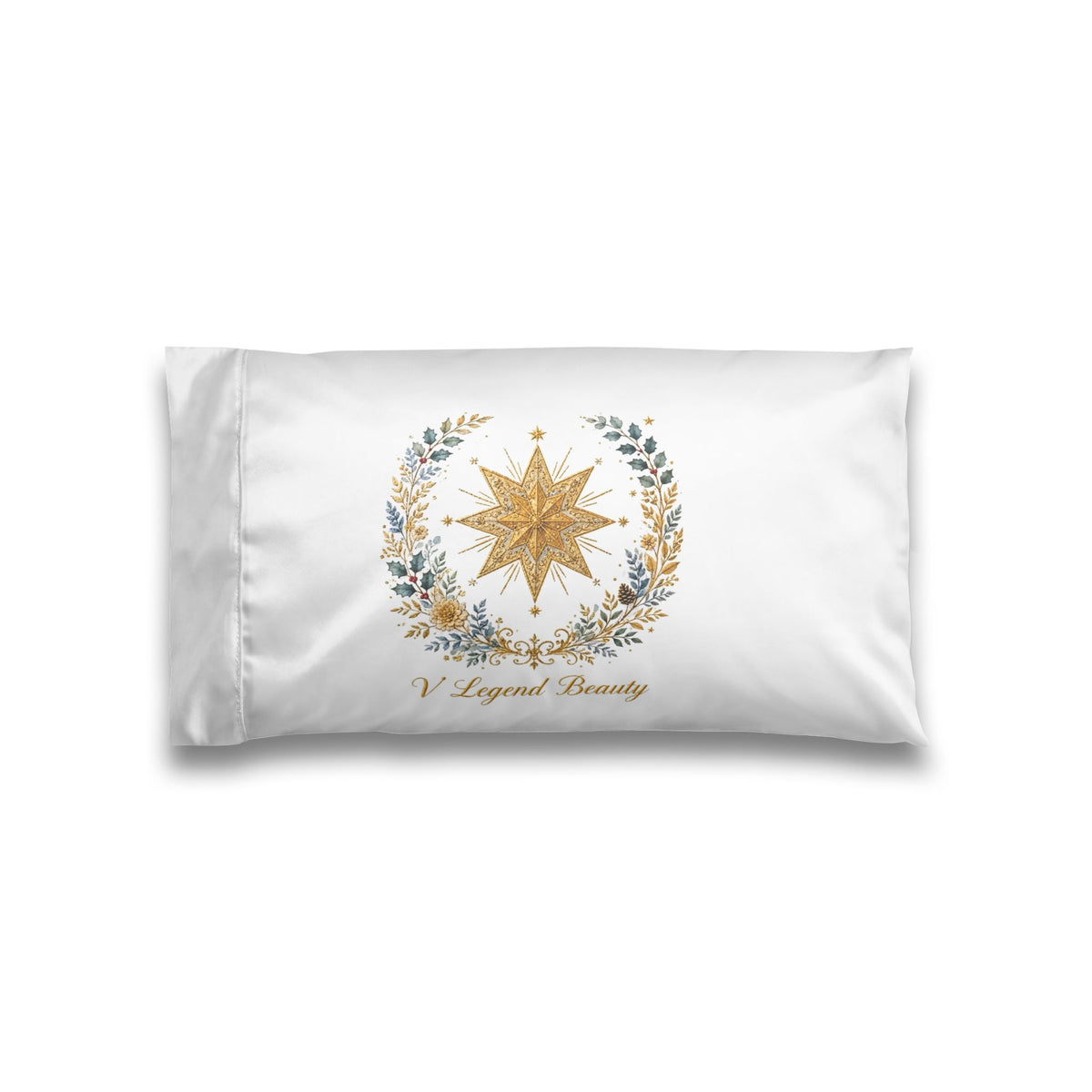 V Legend Beauty Christmas Bethlehem Star Satin Pillowcase