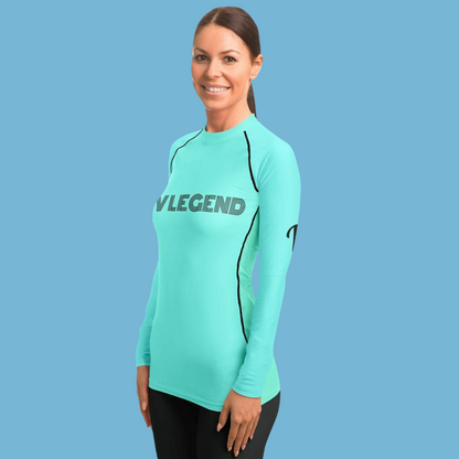 V Legend 2024 Women's Sports Rashguard - Baby Green Colors