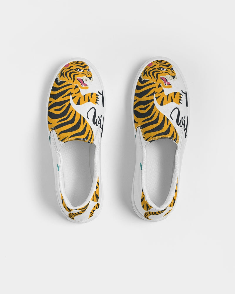 V Legend Tiger Images Women's Slip-On Canvas Shoe