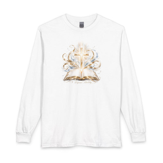 V Legend Beauty Open Bible Cross Long Sleeve