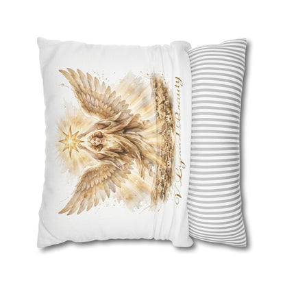V Legend Beauty White Christian Faith Throw Pillow – Angel Star Home Decor – Large 28"