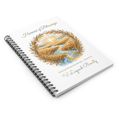 Thanksgiving Spiral Notebook | Harvest of Blessings Christian Journal | V Legend Beauty