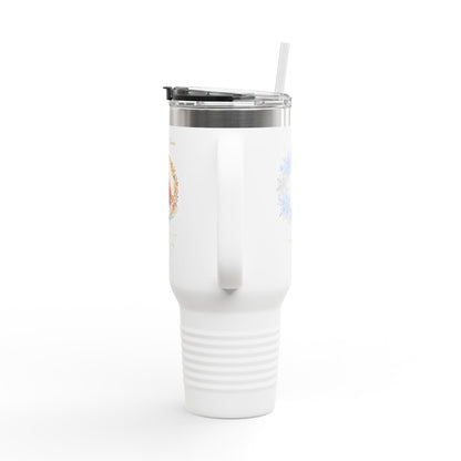Thanksgiving 40oz Tumbler | Overflow with Thanks Christian Travel Tumbler | V Legend Beauty