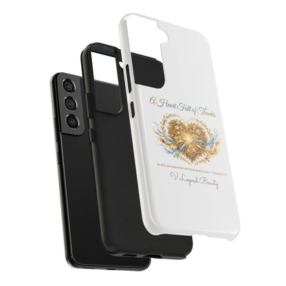 A Heart Full of Thanks Samsung Case | Thanksgiving Christian Gift | V Legend Beauty
