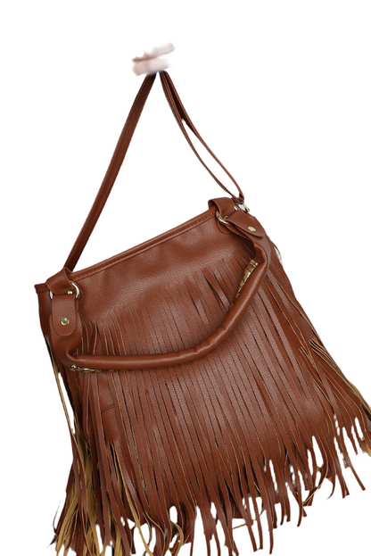 V Legend Western Fashion Fringed Leather Shoulder Bag