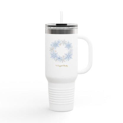 Sparkling Ice Snowflake Tumbler 40oz