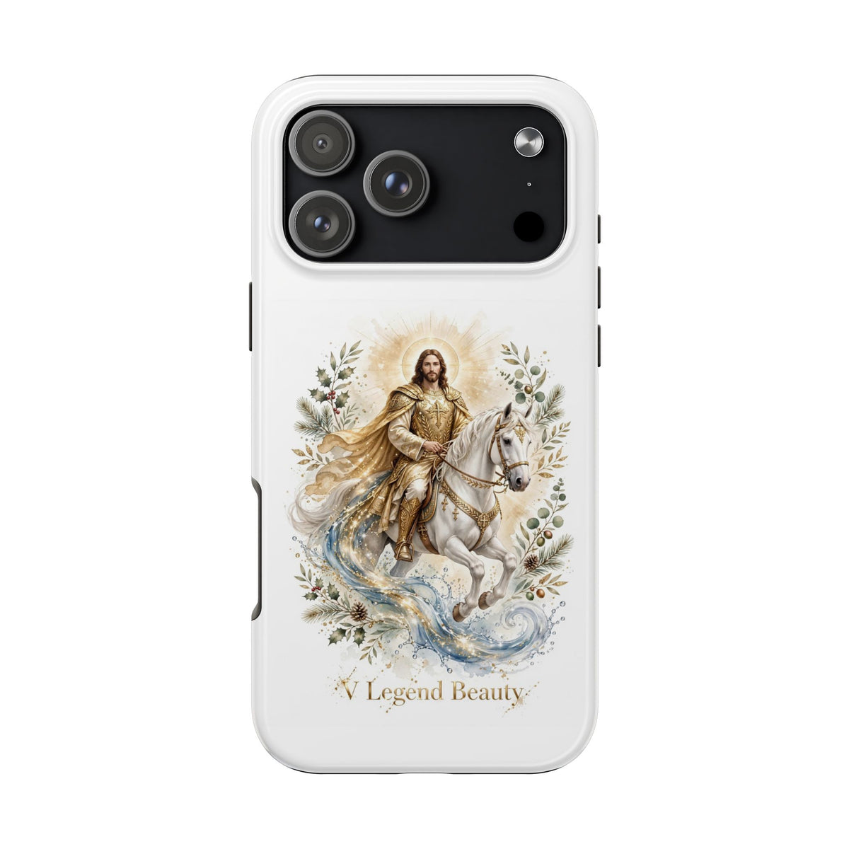 V Legend Beauty Golden Armor Jesus Phone Case – iPhone