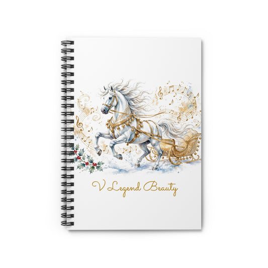 Christmas Carol Spiral Notebook | Jingle Bell Rock Christian Journal | V Legend Beauty