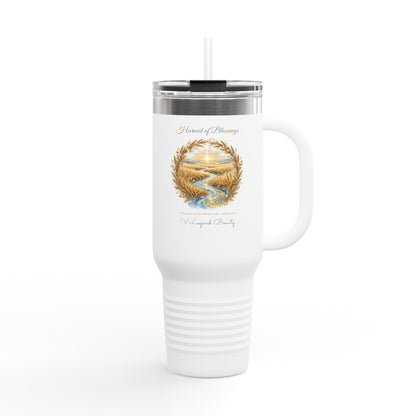 Thanksgiving 40oz Tumbler | Harvest of Blessings Christian Travel Tumbler | V Legend Beauty