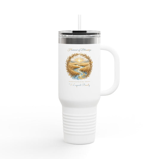Thanksgiving 40oz Tumbler | Harvest of Blessings Christian Travel Tumbler | V Legend Beauty