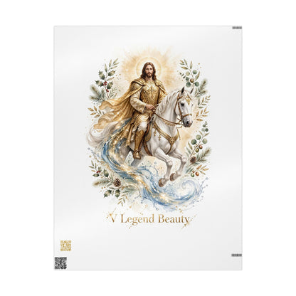 V Legend Beauty Jesus White Horse Poster Luxury Wrapping Paper