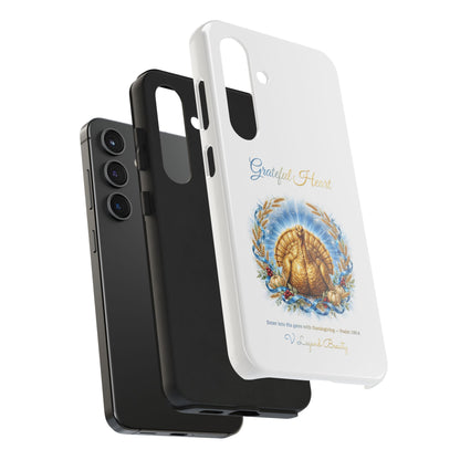 Grateful Heart Golden Turkey Phone Case | Thanksgiving Christian Gift | V Legend Beauty