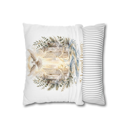 V Legend Beauty White Christian Faith Throw Pillow – Heavenly Gates Water Home Decor – Small 14"