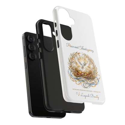 Peace and Thanksgiving Phone Case | Thanksgiving Christian Gift | V Legend Beauty
