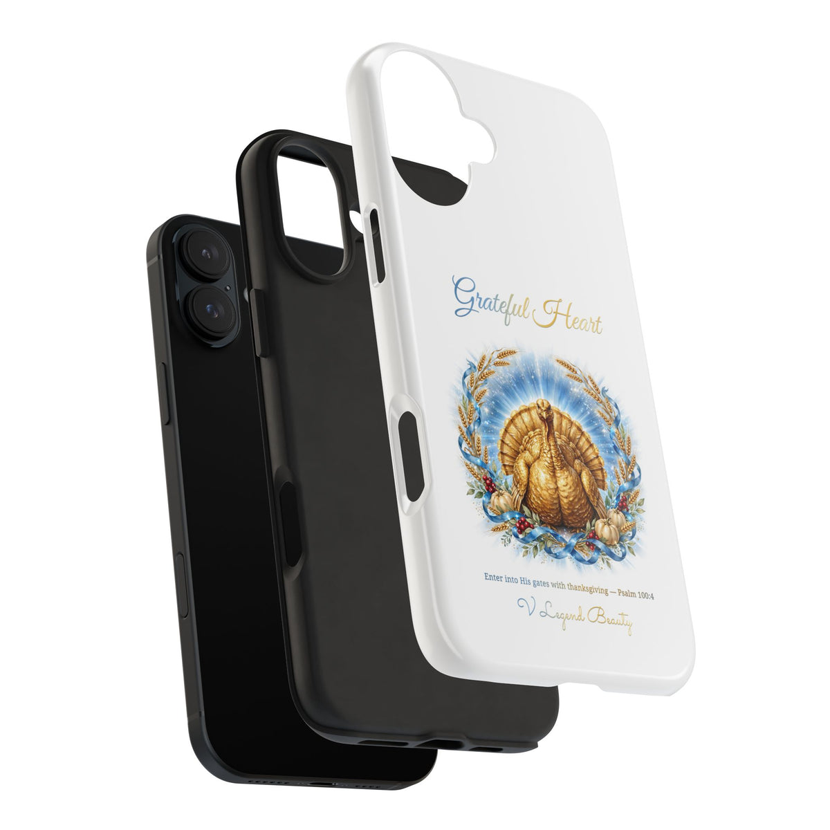 Grateful Heart Golden Turkey Phone Case | Thanksgiving Christian Gift | V Legend Beauty