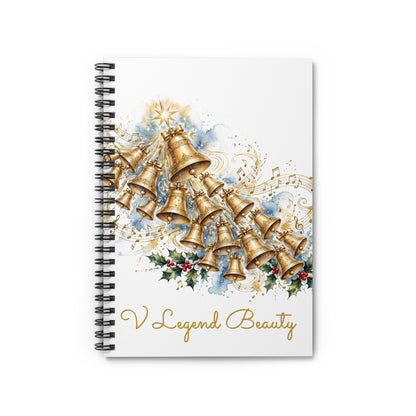 Christmas Carol Spiral Notebook | Carol of the Bells Christian Journal | V Legend Beauty