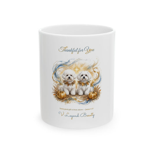 Thanksgiving Coffee Mug | Thankful for You Christian Gift Mug | V Legend Beauty