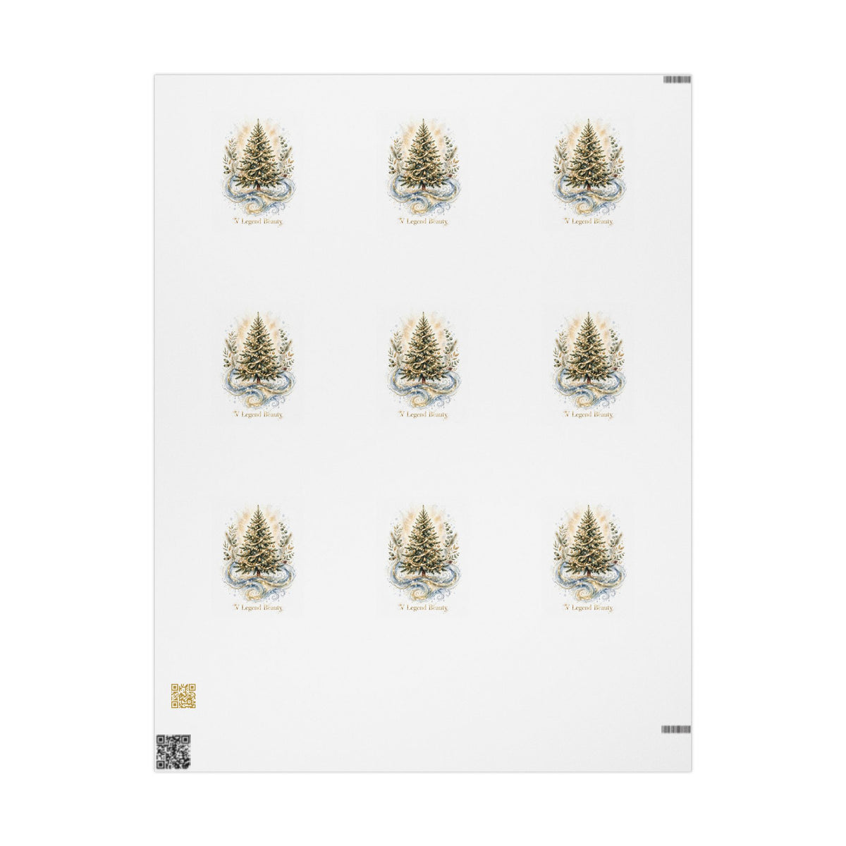 V Legend Beauty Christmas Tree Luxury Wrapping Paper