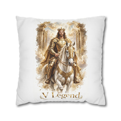 V Legend Beauty Crowned Jesus Heaven Gates Throw Pillow – Large