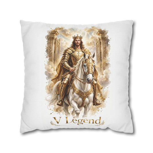 V Legend Beauty Crowned Jesus Heaven Gates Throw Pillow – Large