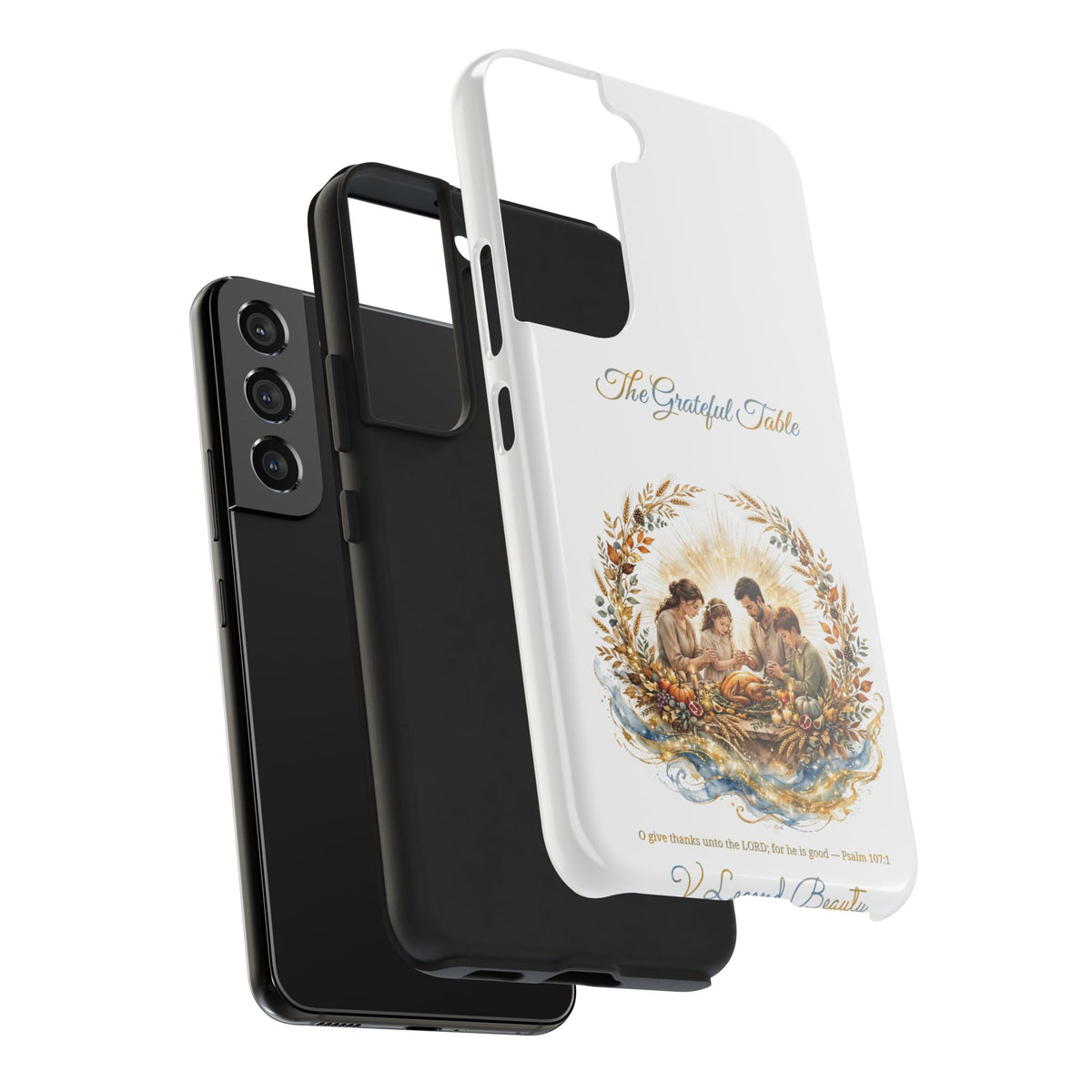 The Grateful Table Phone Case | Thanksgiving Christian Gift | V Legend Beauty