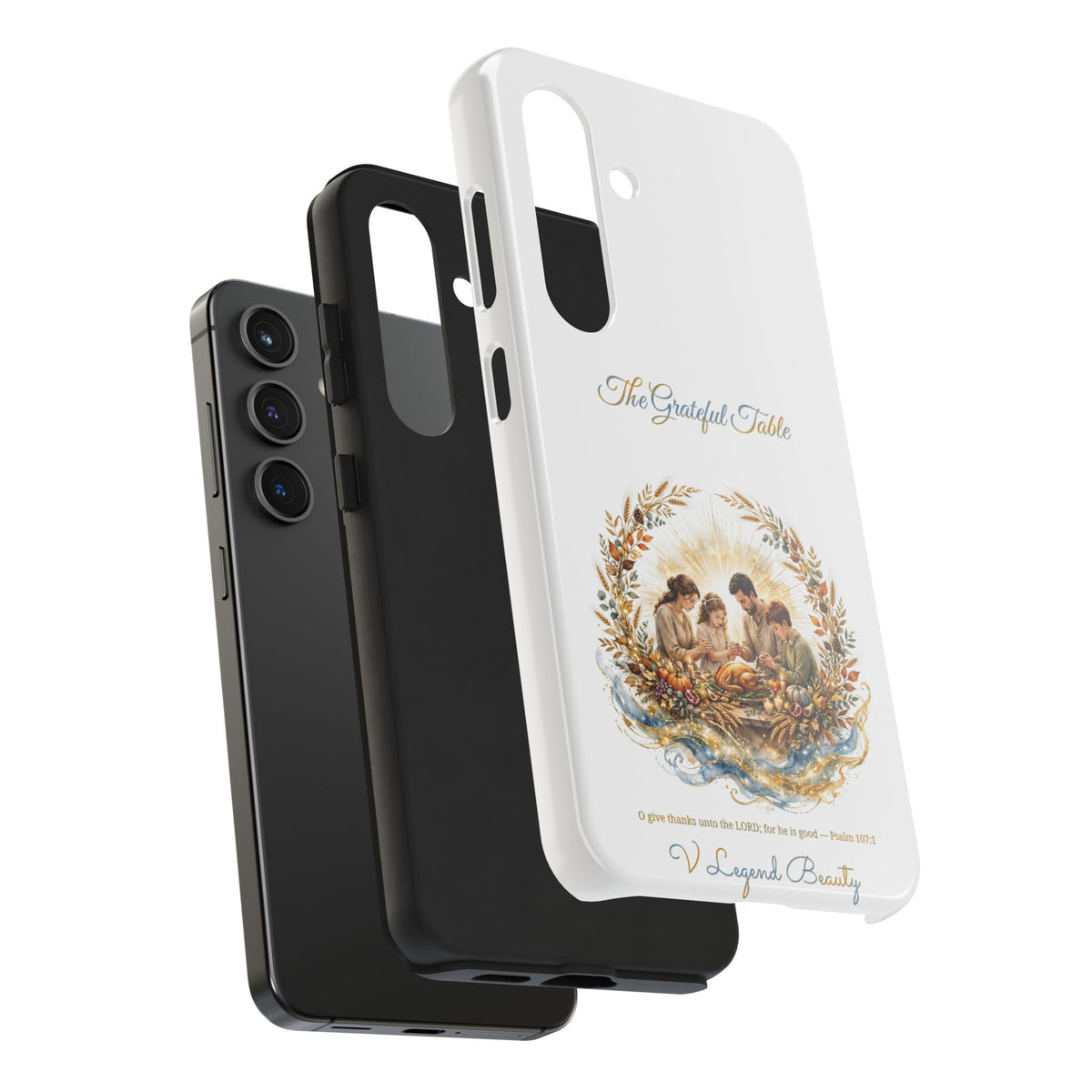 The Grateful Table Phone Case | Thanksgiving Christian Gift | V Legend Beauty