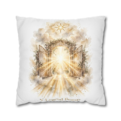 V Legend Beauty White Christian Faith Throw Pillow – Heavens Gate Home Decor – Large 28"