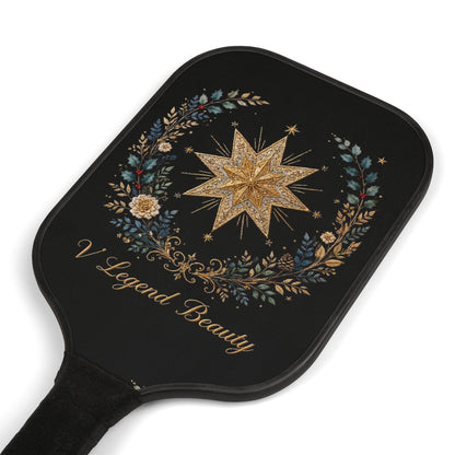 V Legend Beauty Embroidered Bethlehem Star Pickleball Paddle Set – Black