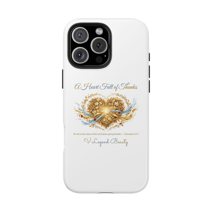 A Heart Full of Thanks iPhone Case | Thanksgiving Christian Gift | V Legend Beauty