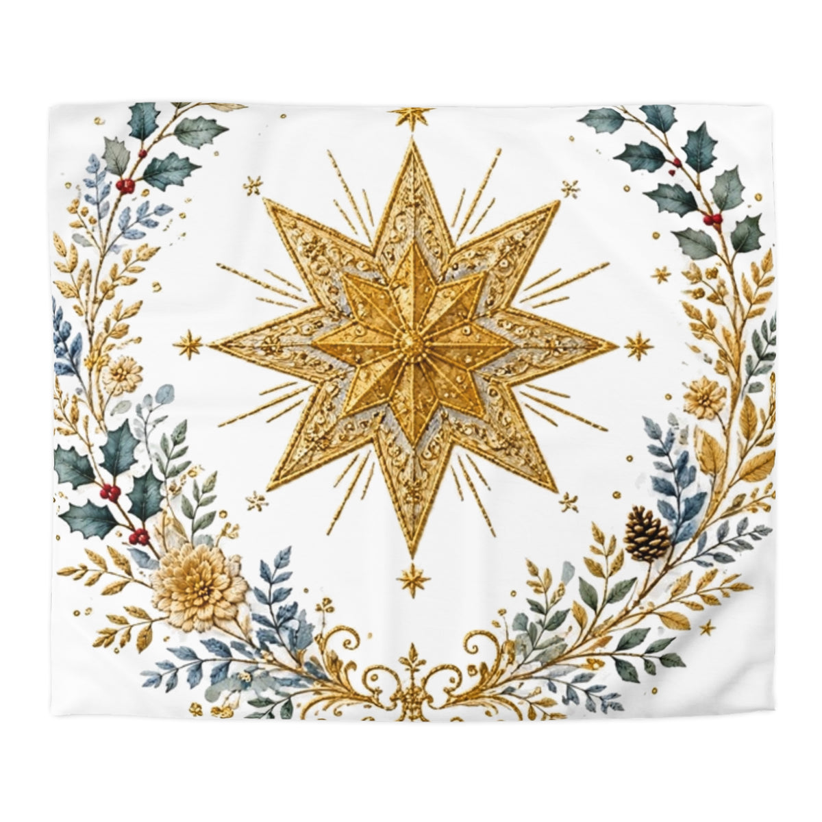 V Legend Beauty Christmas Bethlehem Star Microfiber Duvet Cover