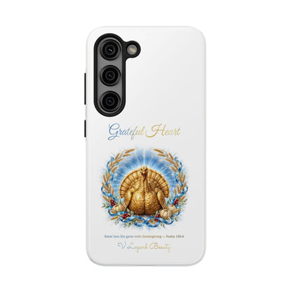 Grateful Heart Golden Turkey Phone Case | Thanksgiving Christian Gift | V Legend Beauty