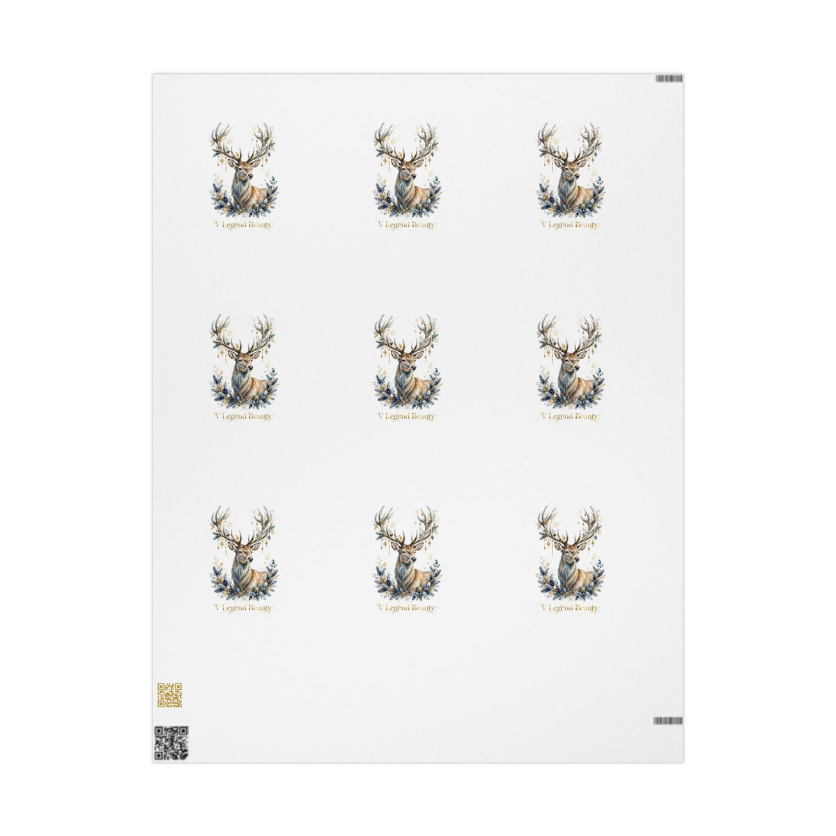 V Legend Beauty Reindeer Luxury Wrapping Paper