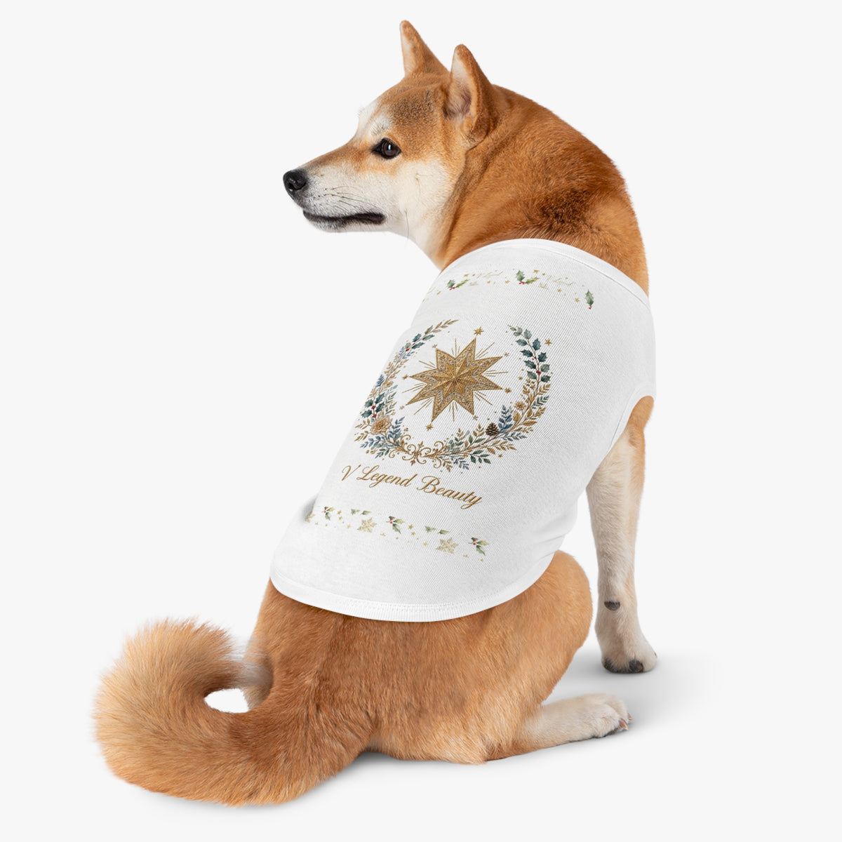 V Legend Beauty Christmas Print Pet Tank Top