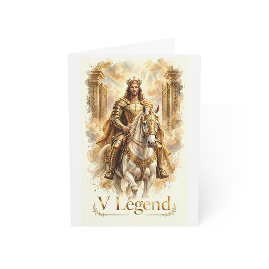 V Legend Beauty | Golden Armor Jesus Greeting Card