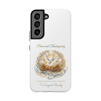 Peace and Thanksgiving Phone Case | Thanksgiving Christian Gift | V Legend Beauty