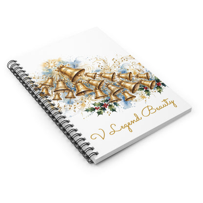 Christmas Carol Spiral Notebook | Carol of the Bells Christian Journal | V Legend Beauty