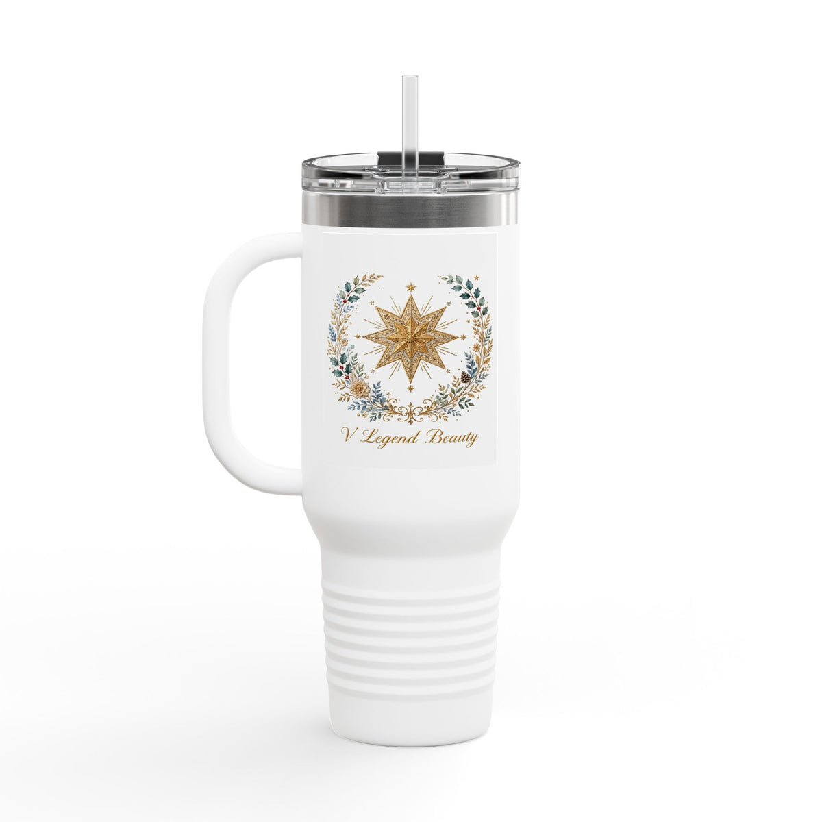 V Legend Beauty Bethlehem Star Tumbler – White 40oz