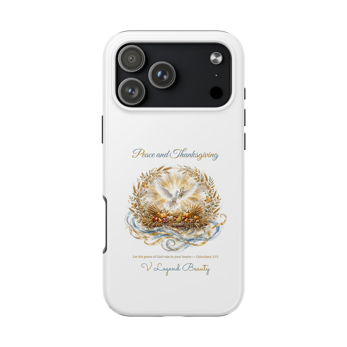 Peace and Thanksgiving Phone Case | Thanksgiving Christian Gift | V Legend Beauty